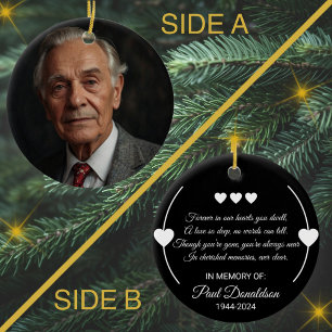 Memorial Sympathy Aangepaste foto en tekst Keramisch Ornament