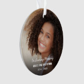 Memorial Sympathy Foto Keepomwille Ornament (voorkant)