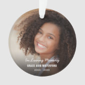 Memorial Sympathy Foto Keepomwille Ornament (voorkant)