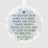 Memorial Sympathy Keepsaké dire photo acrylique (devant)