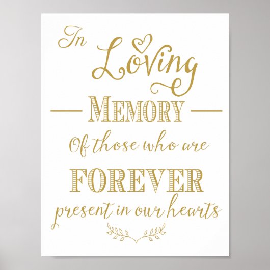 Memorial table in memory print (Voorkant)