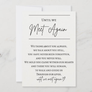 Memorial Table Signage voor bruiloft