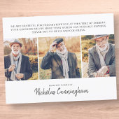 Memorial Three Custom Photo and Message Bedankkaart