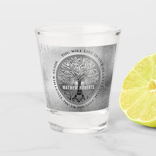 Memorial Tree of Life Shot Glass Glas (Voorkant)