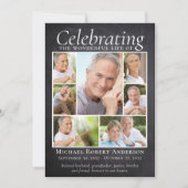 Memorial Tribute Photo Collage Slate Bedankkaart (Voorkant)