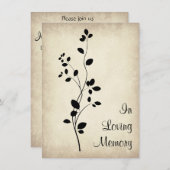 Memorial van Leafy Vine Design Kaart (Voorkant / Achterkant)