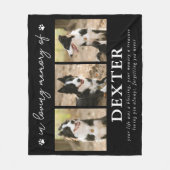Memorial van Modern Pet Loss Fleece Deken (Voorkant)