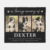 Memorial van Modern Pet Loss Fleece Deken (Voorkant (Horizontaal))