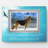 Memorial van Shepherd Pet met jouw foto Fotoplaat (Voorkant)
