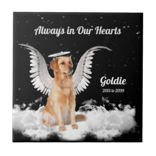 Memorial voor Pet Golden Retriever Angel Dog Tegeltje