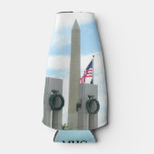 Memorial Washington Monument en WWII in DC Flesjeskoeler (Voorkant)