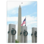 Memorial Washington Monument en WWII in DC Klembord (Achterkant)