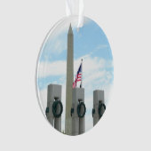 Memorial Washington Monument en WWII in DC Ornament (voorkant)