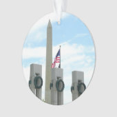 Memorial Washington Monument en WWII in DC Ornament (voorkant)