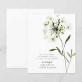 Memorial Waterverf Flower Botanicals Elegant (Voorkant / Achterkant)