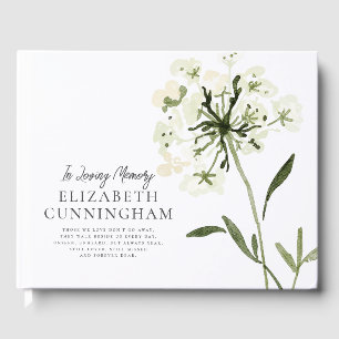 Memorial Waterverf Flower Botanicals Elegant Gastenboek