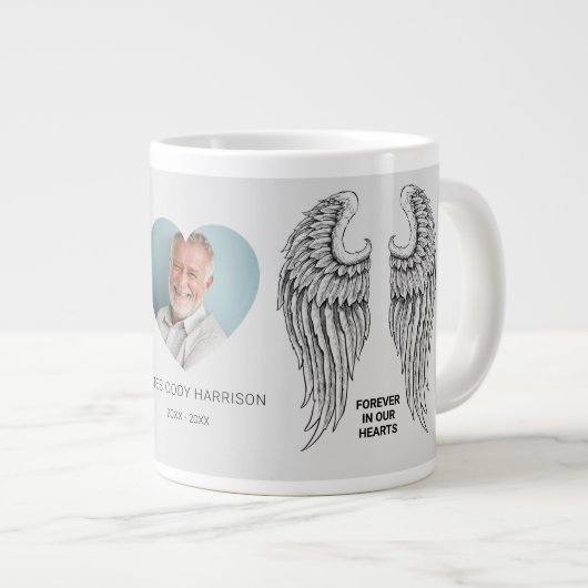 Memorial Wings Photo Extra Grote Beker (Voorkant rechts)