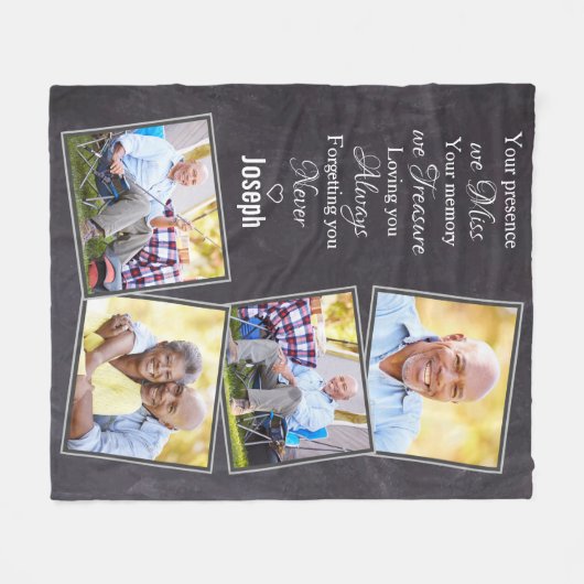 Memorials Keepomwille Photo Collage Fleece Deken (Voorkant (Horizontaal))