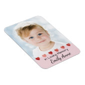 Mémoriam Magnet pour petite fille avec coeur (Côté Droit)