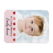 Memoriam Magnet voor Kleine Meisje met Harten Magneet (Horizontaal)