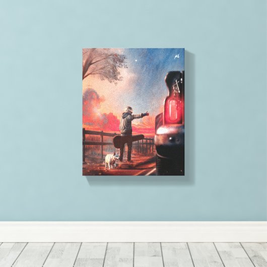 Memórias Canvas Afdruk (Insitu (Houten vloer))