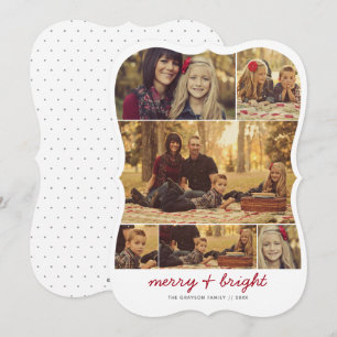 Memories 6 Photo Bracket Holiday Greeting Card Feestdagenkaart