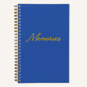 "Memories" Journal Mémoire En Bleu & Or (Recto)