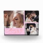 Memories Made with Love Orange Pink Wedding Fotoblokken (Voorkant)