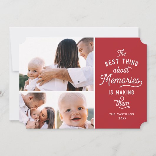 Memories maken Foto-collage kerstkaart (Voorkant)
