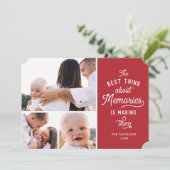 Memories maken Foto-collage kerstkaart (Staand voorkant)