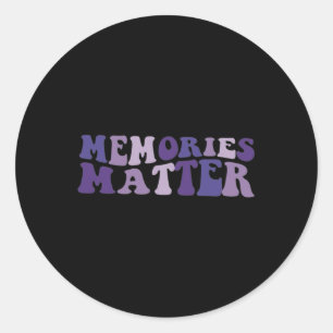 Memories Matter Alzheimer Brain Awareness Support Ronde Sticker