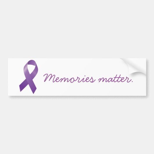 Memories Matter bumper sticker (Voorkant)