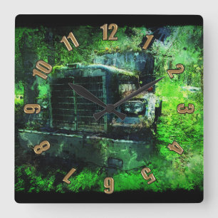 Memories of a Freight Truck Wall Clock Vierkante Klok