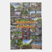 Memories of Amsterdam Photo Collage Theedoek (Verticaal)