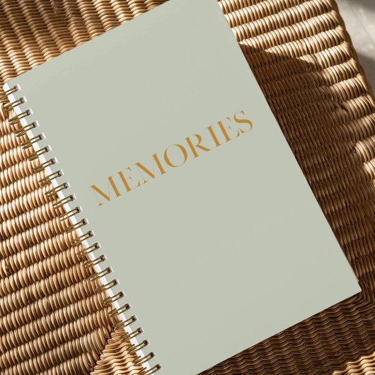 "Memories" Sage Green Memory Journal Notitieboek