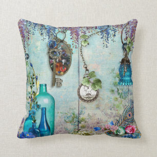 Memories Wisteria lavender blue keys Kussen