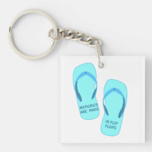 Memories worden gemaakt in teenslippers, zomerontw sleutelhanger