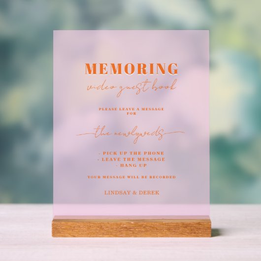 Memoring Guest Book Message Sign (Neutre)