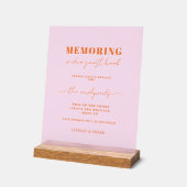 Memoring Guest Book Message Sign (Angle)