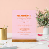Memoring Guest Book Message Sign (Mariage)
