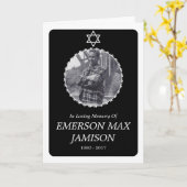 memorium : elegante ster van david kaart (Gele Bloem)