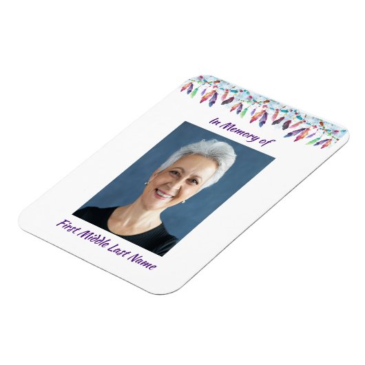 Memory Keepsake Feathers Boho Tribal Native Magneet (Linkerzijde)