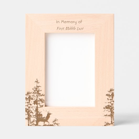 Memory Keepsake Mannelijke herten Gegraveerde Lijstjes (Voorkant)