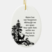 Memory Keepsake Mannelijke herten Keramisch Ornament (Achterkant)