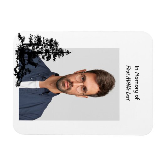 Memory Keepsake Mannelijke herten Magneet (Horizontaal)