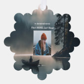 Memory Keepsake Wilderness Lake Canoe Ornament Kaart (Voorkant)