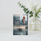  Memory Keepsake Wilderness Lake Canoe Visitekaartje (Staand voorkant)