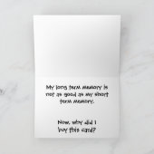 Memory Lapse Belated Birthday Kaart (Binnen)