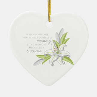 Memory Lily Keramisch Ornament
