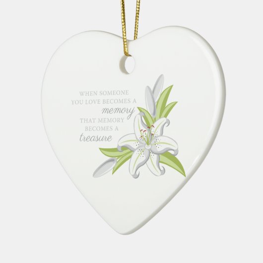 Memory Lily Keramisch Ornament (Links)